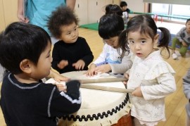 迫力ある和太鼓の演奏を間近で観たよ！