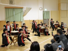 第２部は、たいよう組の和太鼓演技から！